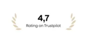 4,7 Rating on TrustPilot