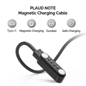 Câble de charge magnétique PLAUD Note avec connecteur USB-C et tête de charge magnétique, noir