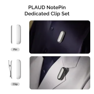 Ensemble clip et épingle magnétique PLAUD NotePin pour une fixation sûre et mains libres sur les vêtements