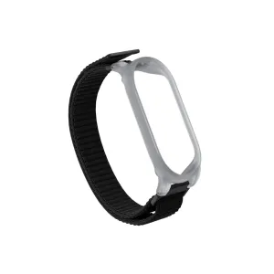 Bracelet PLAUD NotePin avec sangle tissée noire et support translucide pour l’enregistrement mains libres