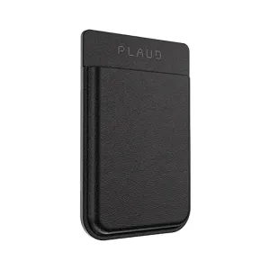 Étui magnétique noir PLAUD pour l’enregistreur IA NOTE, avec finition texturée et logo en relief