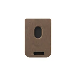 Étui magnétique en cuir marron pour PLAUD Note avec découpe pour la recharge et conception arrondie protectrice