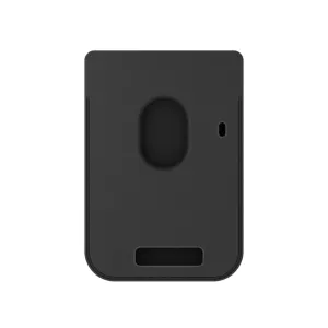 Funda magnética de cuero negra para PLAUD Note, compatible con MagSafe y con diseño protector redondeado