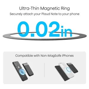 Anillo magnético ultrafino PLAUD para fijar un PLAUD Note al teléfono, compatible con iPhones sin MagSafe